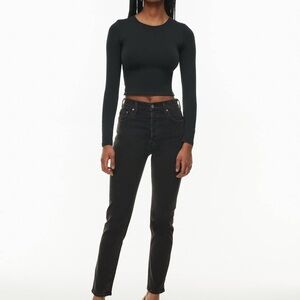 Denim Forum The Yoko Mid Rise Women's Charcoal Skinny Jeans